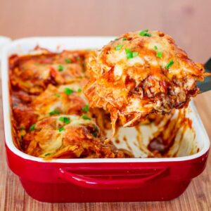 Chicken Enchilada Casserole with Chipotle Ceasar Salad - 2 Servings