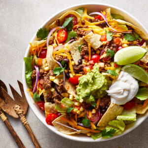 Beef Taco Salad w/ Roasted Salsa