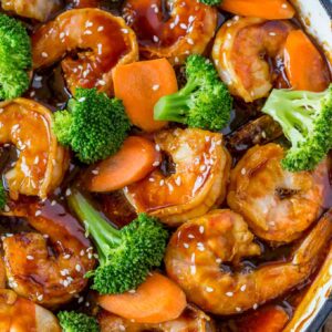 Teriyaki Shrimp Stirfry w/ Steamed Calrose Rice