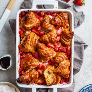 Overnight Strawberry French Toast Casserole - Serves 4