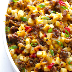 Savory Christmas Breakfast Casserole - Serves 4