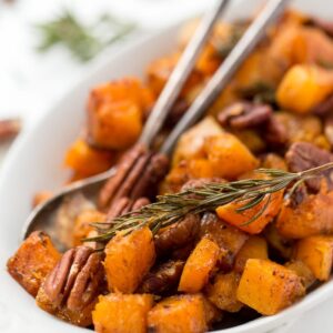 Maple Roasted Butternut Squash w/ Spiced Pecans - Serves 4