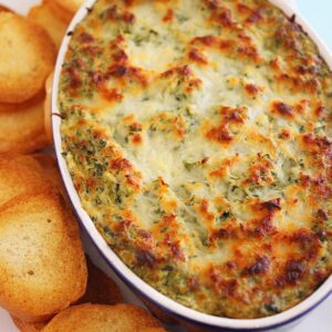 Dip Combo - Hummus, Onion, Spinach Artichoke, Crostini, Vegetables