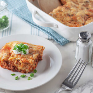 Chicken & Chorizo Bake w/ Southwest Ceasar Salad - Serves 2 - Keto Friendly