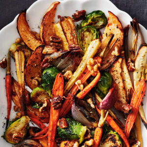 Holiday Roasted Vegetables w/ Balsamic Glaze - serves 4