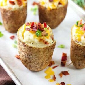 Loaded Twice Baked Potatoes - serves 4